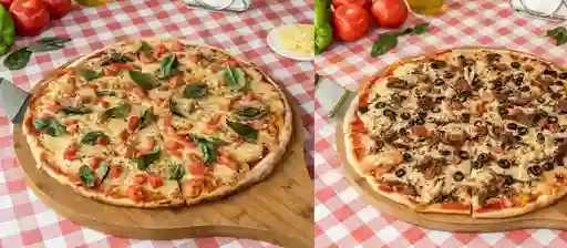 Promo 1: 2 Pizzas Familiares