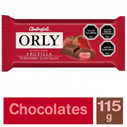 Orly Chocolate Relleno Sabor Frutilla