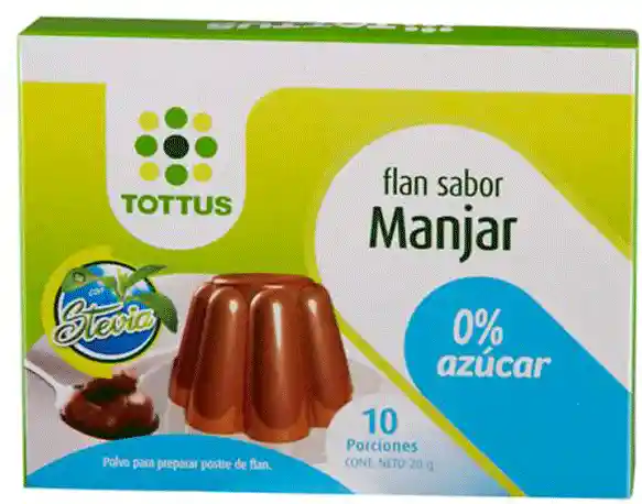 Flan Sabor Manjar Light Tottus 