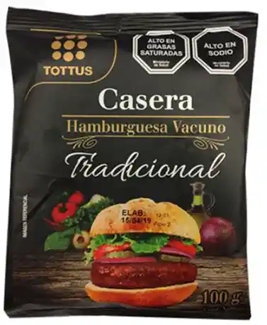 Tottus Hamburguesa Casera