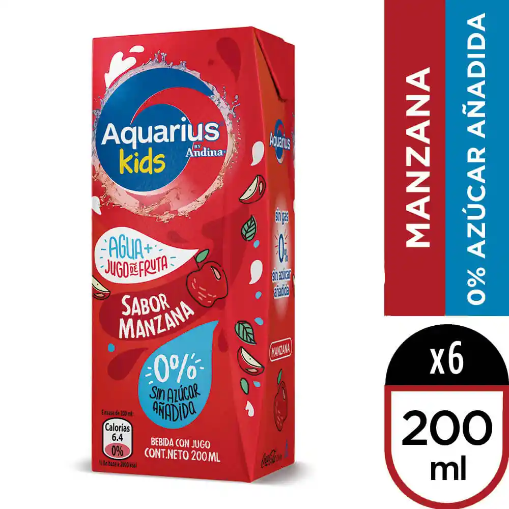 Aquarius Agua Tetra Manzana