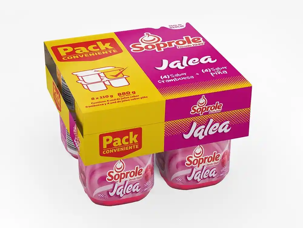 Soprole Pack Jalea Framb Pina 8X110G