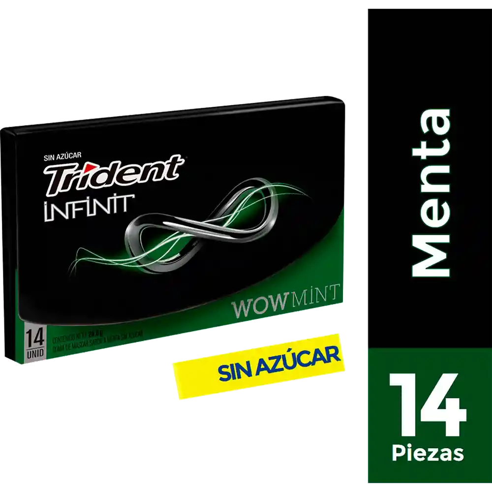 Trident Chicle Infinit Wow Mint