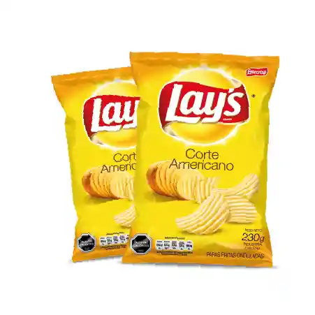 Lays 2X Papas Fritas Corte Americano 230G