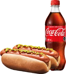 Coca-Cola Sin Azucar 2 Hotdogs Xl + Bebida Company 591Cc Variedades