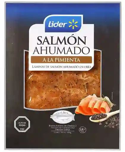 Líder Salmon Ahumado Rebanado A La Pimienta Doypack100G