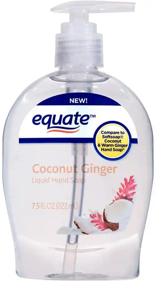 Equate Jabon Liquido de Manos Coco Jengibre 222ml