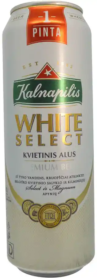 Kalnapilis Cerveza White Select Lata 568Cc