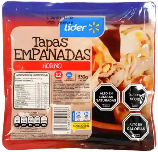 Tapa para Empanadas de Horno Lider 12un
