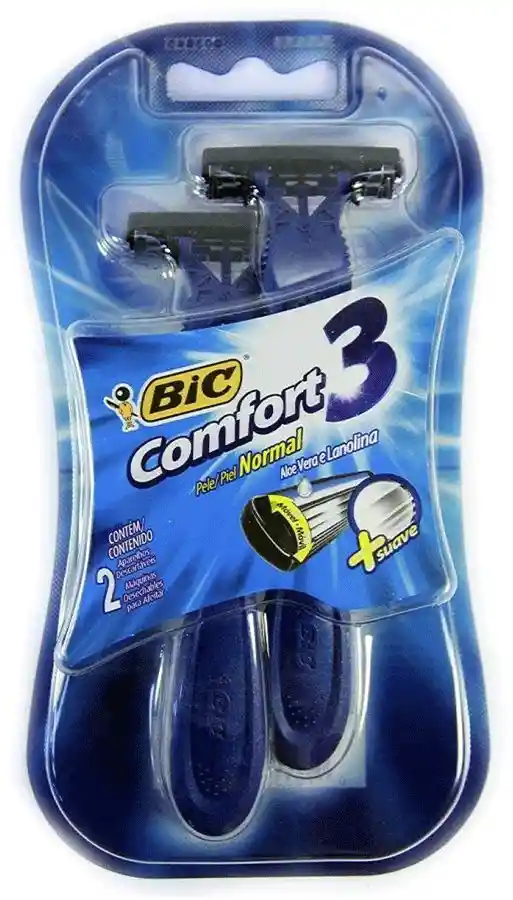 Bic Máquina Para Afeitar Comfort3 Caja 2Un