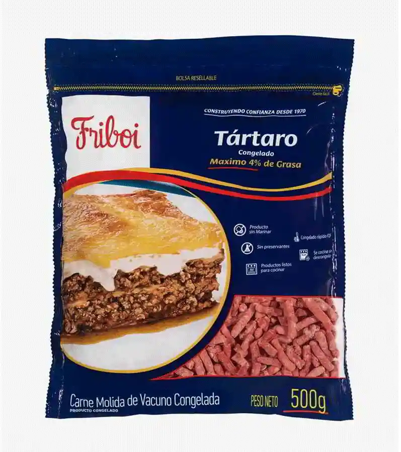 Friboi Carne Molida de Vacuno Tártaro Congelada