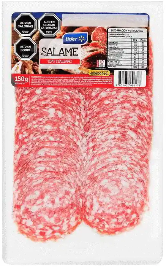 Lider Salame Italiano Paquete 150G