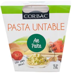 Corbac Pasta Untable Ave Palta Pote 250G