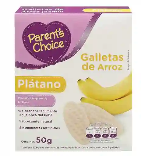 Parents Choice Parent'S Galleta De Arroz Sabor Banana 50G