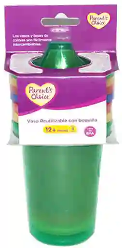 Vaso Reutilizable con Boquilla Parents Choice 4Un