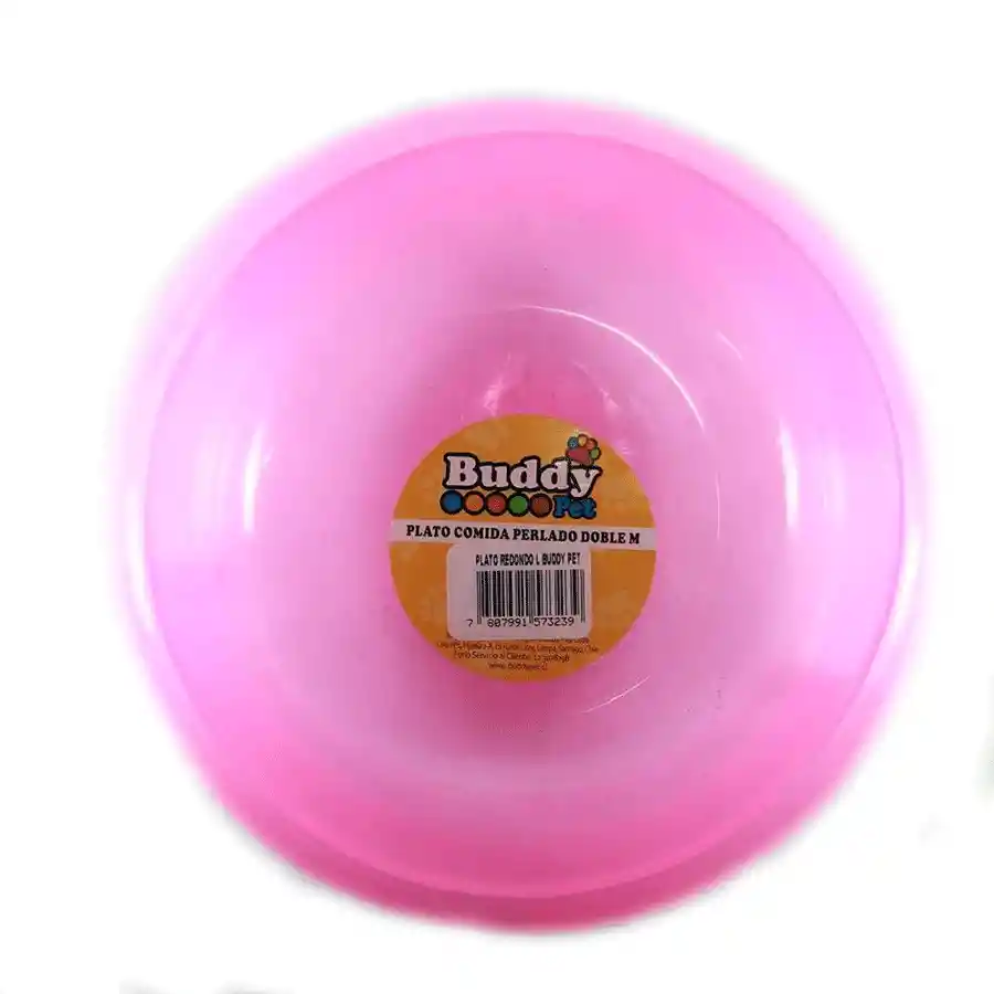 Buddy Pet Plato Para Perro Redondo Perlado Tamaño L