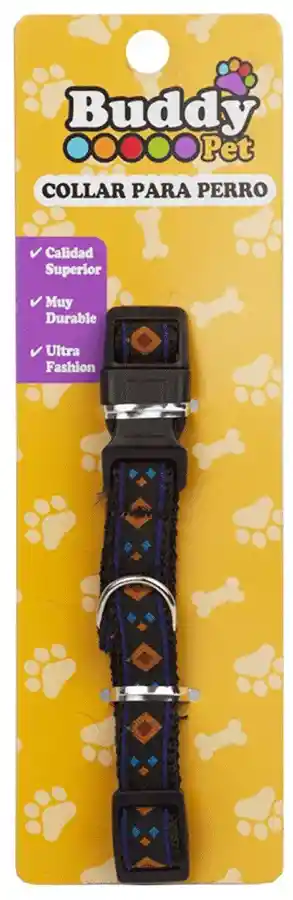 Buddy Pet Collar Ajustable Para Perro Diseño 1 Talla S