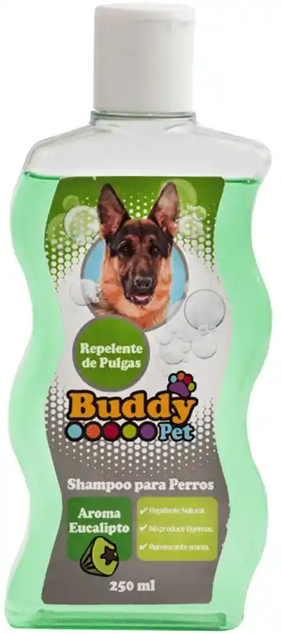 Buddy Pet Shampoo Repelente Pulgas Para Perro Eucalipto 250Ml