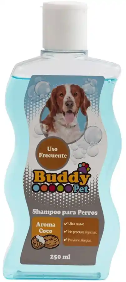 Buddy Pet Shampoo Uso Frecuente Perro Aroma Coco Botella 250Ml