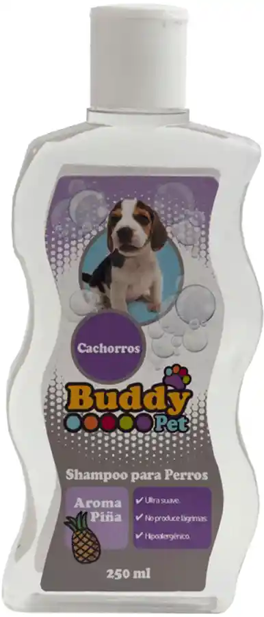 Buddy Pet Shampoo Para Perro Cachorro Aroma Piña Botella 250Ml