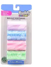 Buddy Pet Pack Bolsas Sanitarias Ecológicas 4Un