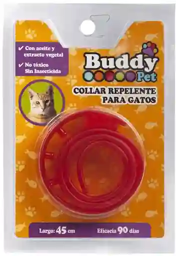 Buddy Pet Collar Repelente De Pulgas Para Gatos
