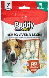 Buddy Pet Hueso Dental Avena Leche 7Un