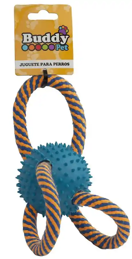 Buddy Pet Juguete Para Perro Caucho. Cuerda 3 Curvas