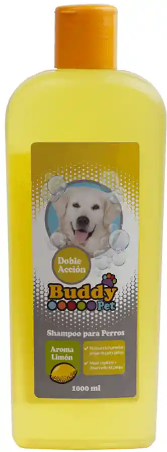 Buddy Pet Shampoo Doble Acción Para Perros Aroma Limón 1000Ml