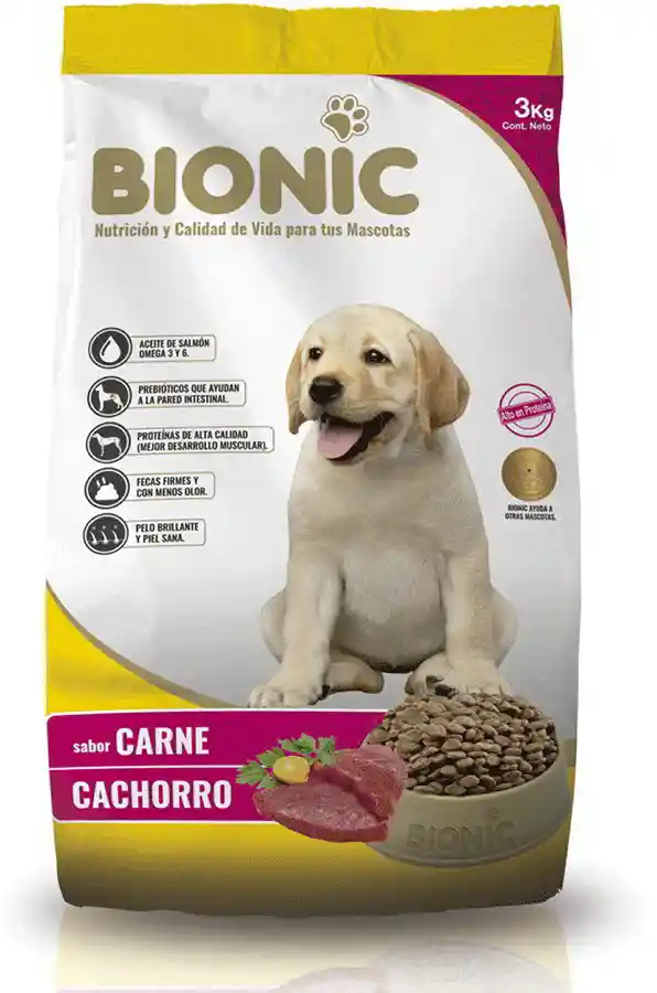 Bionic Alimento Para Perro Cachorro Sabor Carne  3Kg