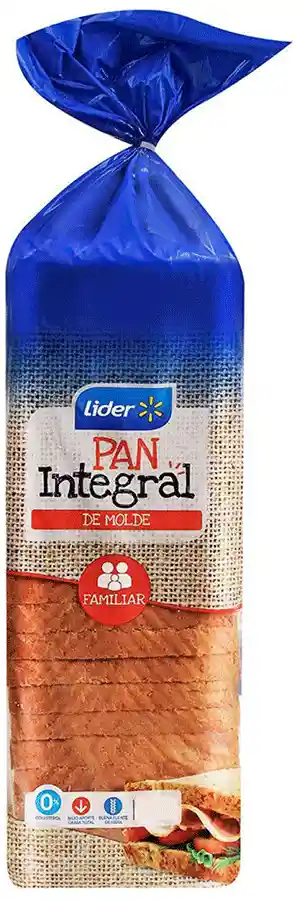 Lider Pan De Molde Integral Bolsa 580G