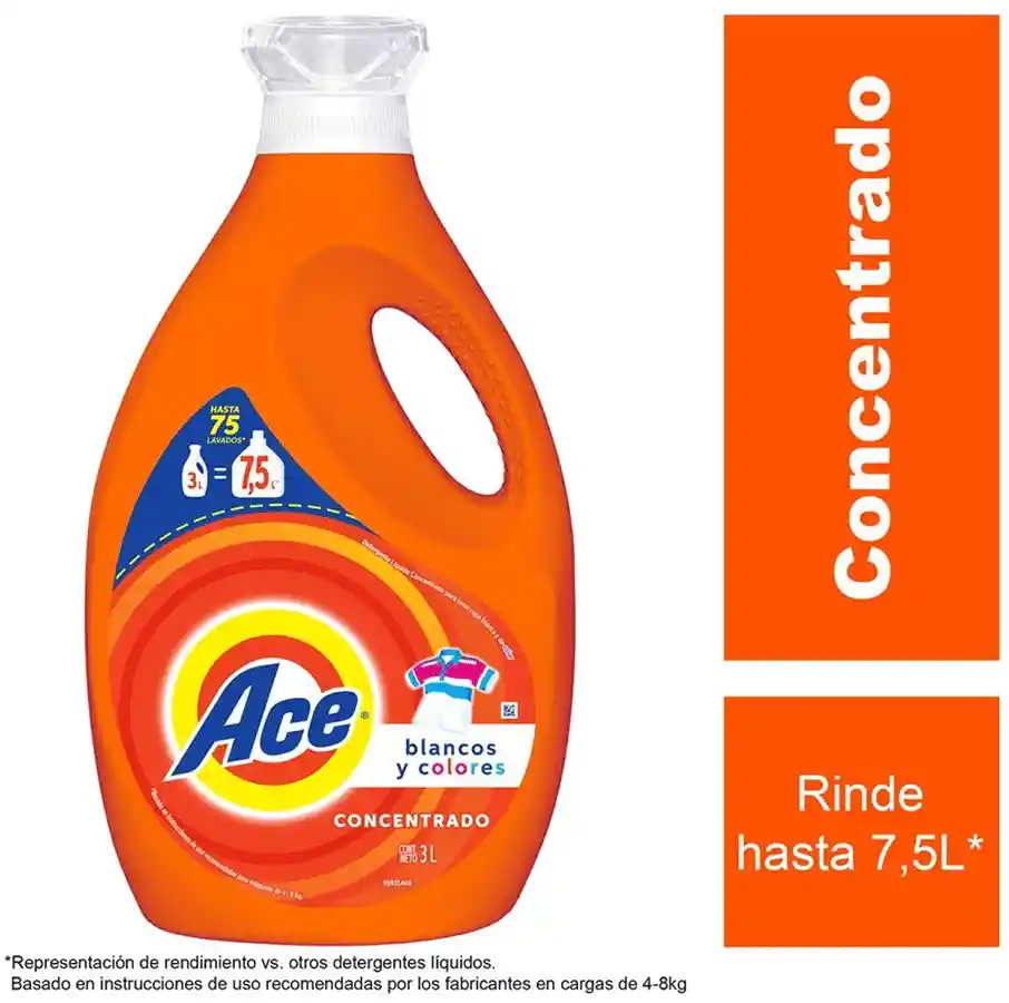 Ace Detergente Liquido 75 Lavados