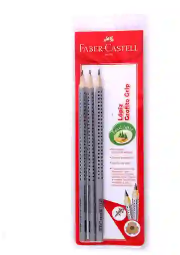 Lápiz Grafito 1B (3 Un) Faber-Castell