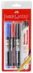 Marcador Permanente 3 Colores Faber-Castell