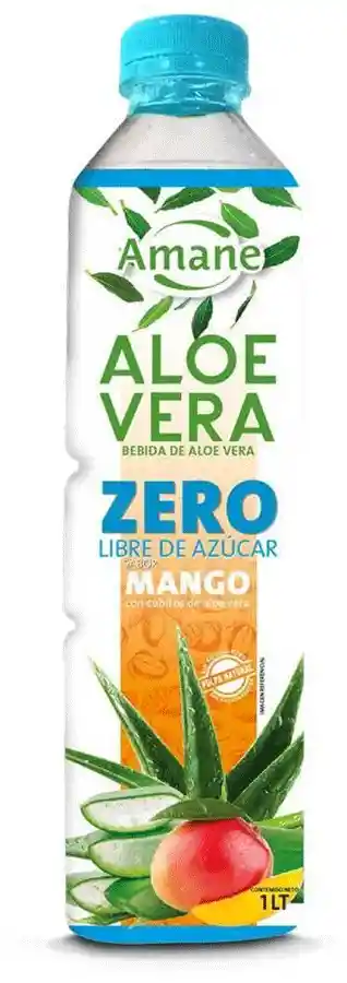 Amane Agua de Aloe Vera Zero Sabor a Mango