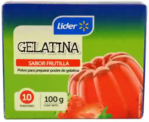 Gelatina en Polvo Sabor Frutilla Líder  