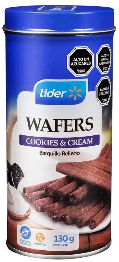 Líder Wafers Cookies & Cream Tarro130G