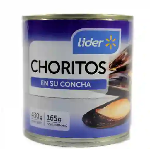  Choritos En Su Concha Al Agua Lata Líder 430G 