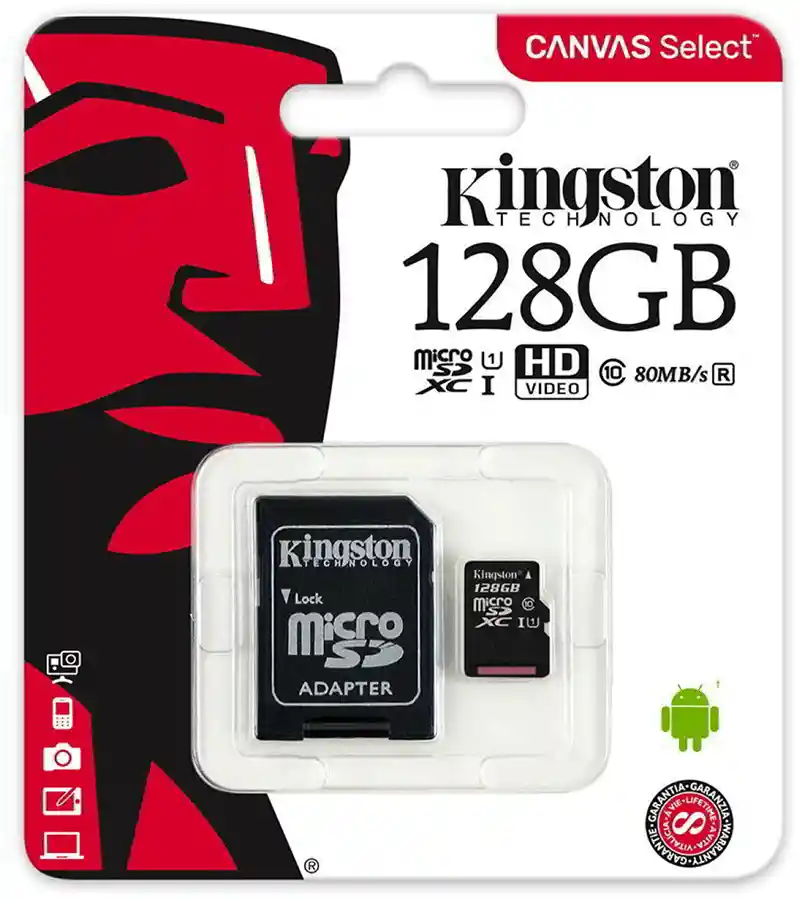 Kingston Tarjeta De Memoria Micro Sd 128 Gb + Adaptador