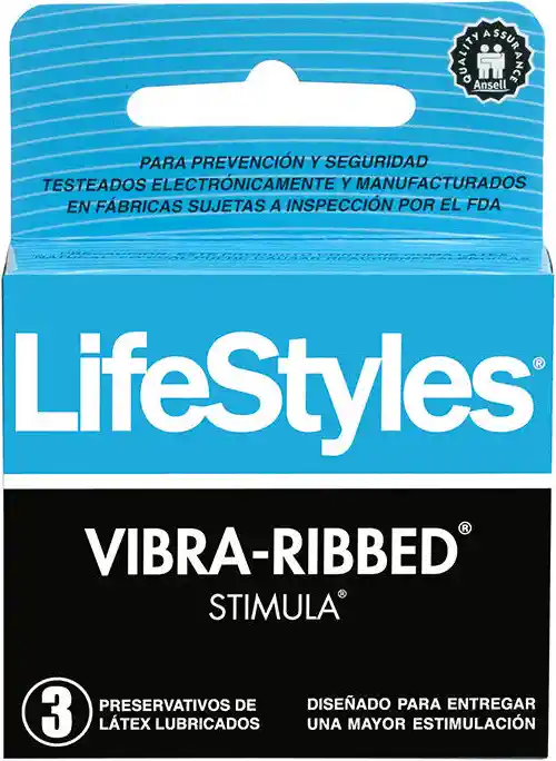 Lifestyles 3X Condones Azul