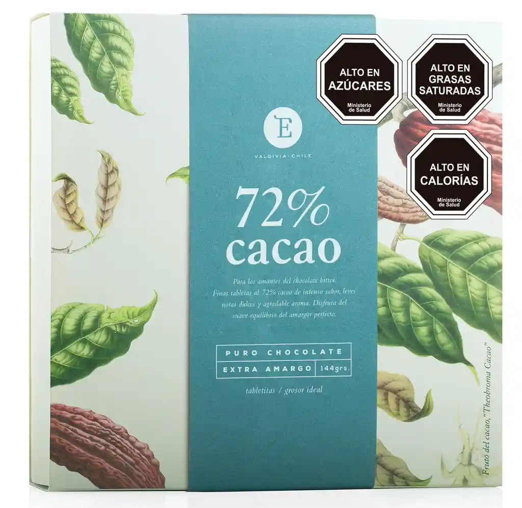 Encanto Chocolate Puro Caja Bitter 72 Cacao