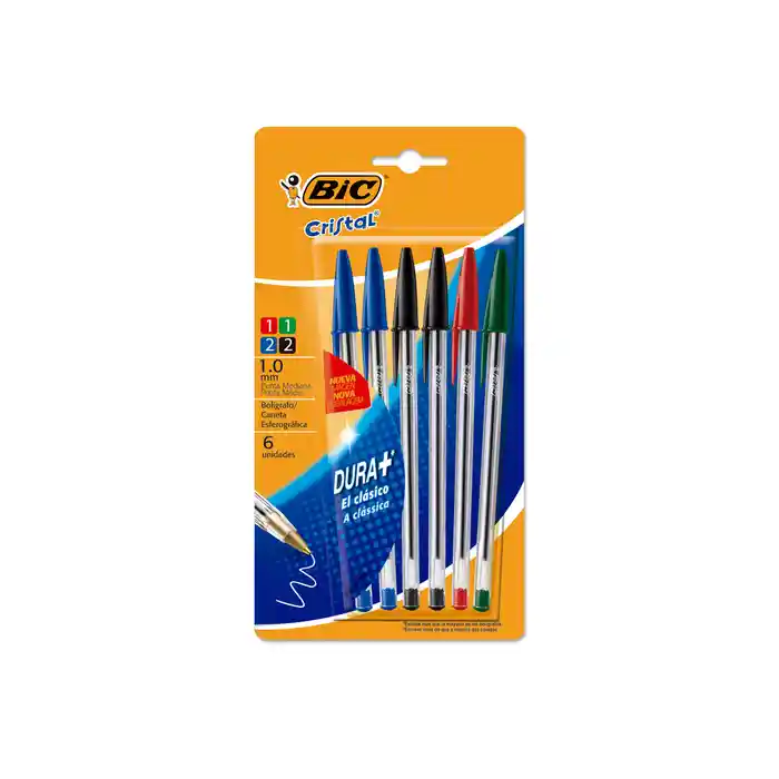 Bic Set Bolígrafo Punto Medio Varios Colores 6 U