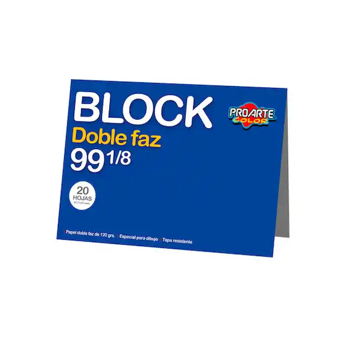 Block Doble Faz Proarte Medio 99 1/8 20 Hojas