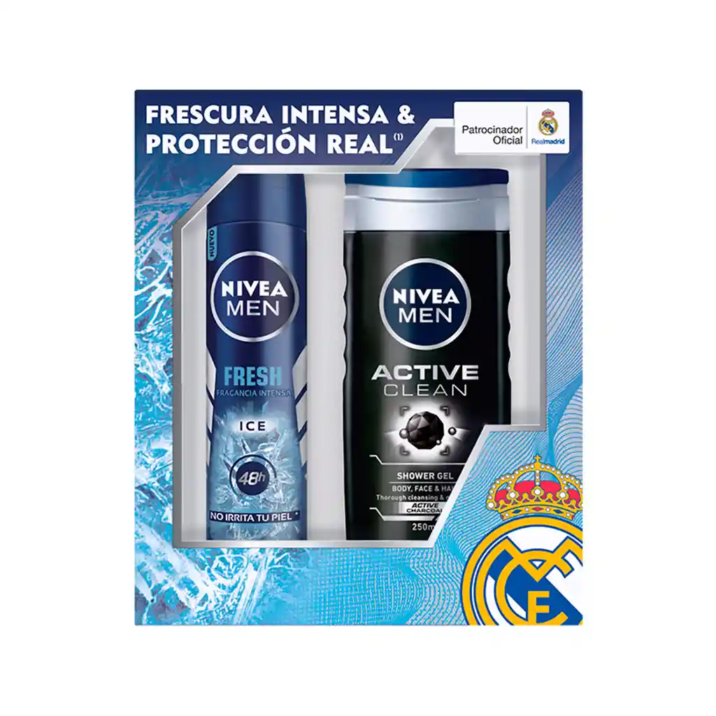 Nivea Men - Pack Desodorante Spray Ice + Shower