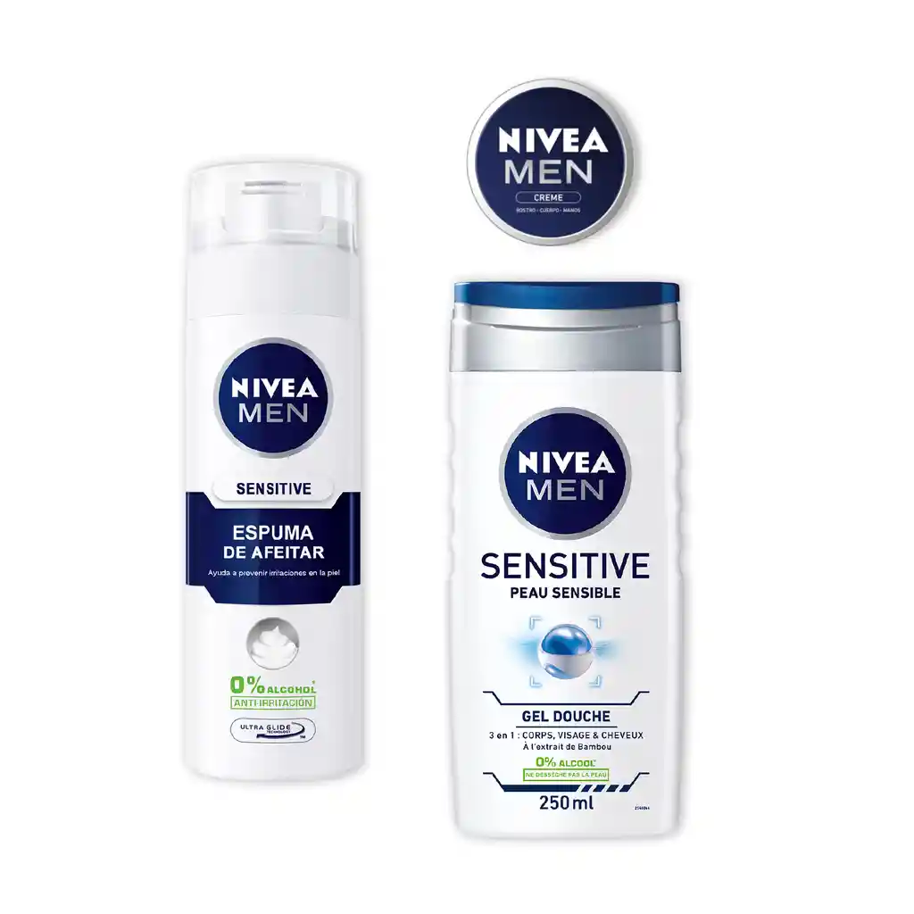 Nivea Men Estuche Espuma De Afeitar Sensitive