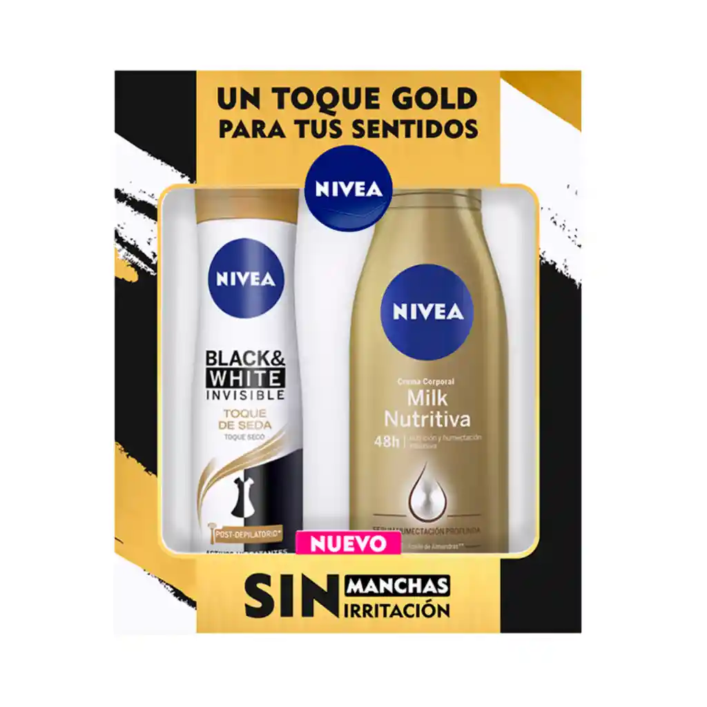 Nivea - Pack Shampoo B&w Toque de Seda + Body