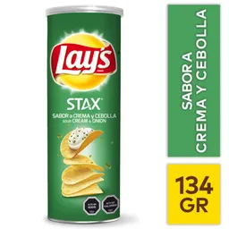 Lays Snacks de  Papas Fritas Stax Sabor Crema y Cebolla