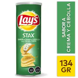 Lays Papas Fritas Stax Sabor a Crema y Cebolla