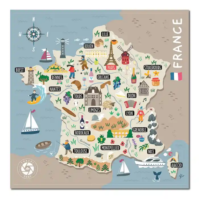 Mapa Viajero De Francia Travelshot 1 U