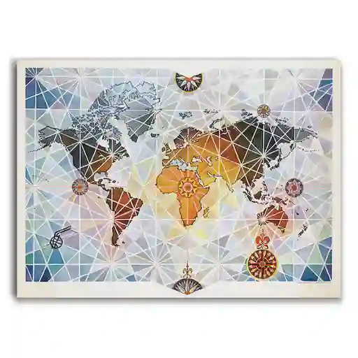Mapa Mundi África Geométrica 1 U